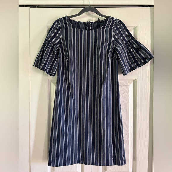 Banana Republic Navy and White Striped Dress - Picture 1 of 10